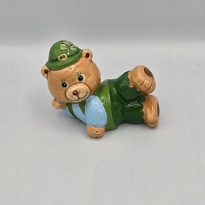 3” Ceramic St. Patrick’s Day Bear Figurine by Russ Item #5548 Lying Down